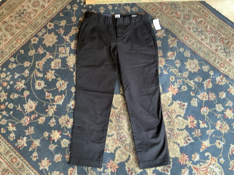 Gap Black Chinos 0P Petite Nwt Slim City Crop Gap