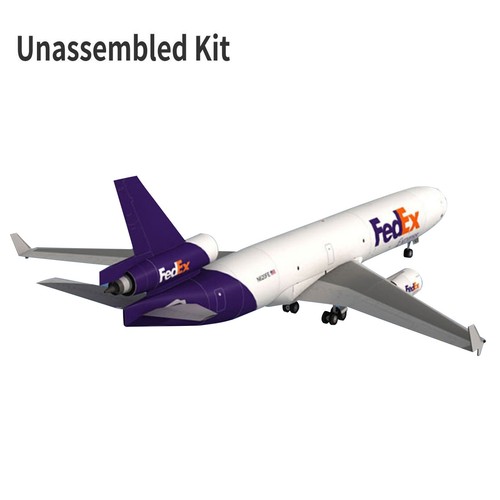 Modèle En Papier Fedex MD-11 à Assembler - Kit DIY Avion, 51cm De Long, Pour Décoration Ou Collection