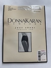 Donna Karan NY Just Sheer Control Top Pantyhose Ivory Tall Women's Style 266 New