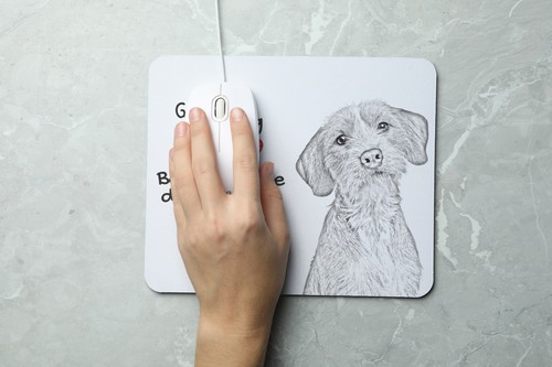 Bretoense Basset muismat met hond Art-Dog - Afbeelding 7 van 7