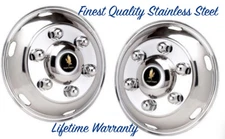 19.5" Isuzu 6 Lug Frr Fsr Hd Npr Nqr Wheel Simulator Rim 2 Front Wheel Covers ©