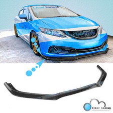 1pc For 13-15 Honda Civic 4dr Sedan Gt Style Front Bumper Spoiler Lip Urethane
