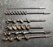 Irwin, Russell & Jennings carpenters auger drill bit 1", 15/16",  5/8" 5/16"