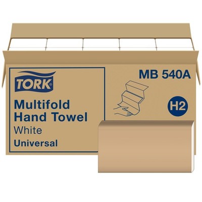 Tork Multifold Hand Towel White H2, Universal, 250 Count (Pack of 16),