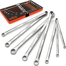8-piece Extra Long Double Box-end Wrench Set 12-point Metric 824 Mm Cr-v Stee
