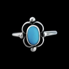 925 Sterling Silver Heart Ring, Turquoise Heart Ring, Promise Ring