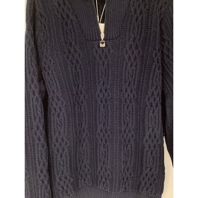 Dale Of Norway Men's Medium Navy Blue Hoven Masc Sweater 1/4 Zip