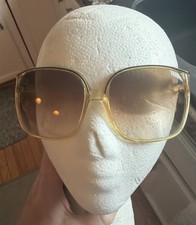 Womens Vintage Oversized Sunglasses Acetate Made In Italy Stamp 60s/70s Brown