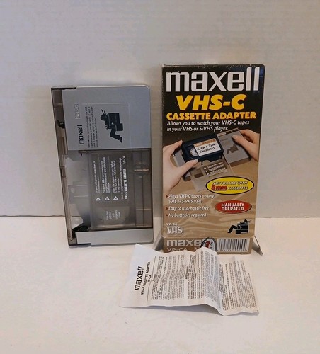 MAXELL VHS Video Cassette Adapter for VHS-C Videotapes (VHS-C to VHS)