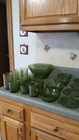 33  Pieces of Vintage Anchor Hocking Glassware - “Soreno Avocado Green” Pattern