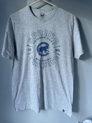 #ad Chicago Cubs Spring Training Gray Short Sleeve T Shirt Mesa AZ Size Medium $12.00