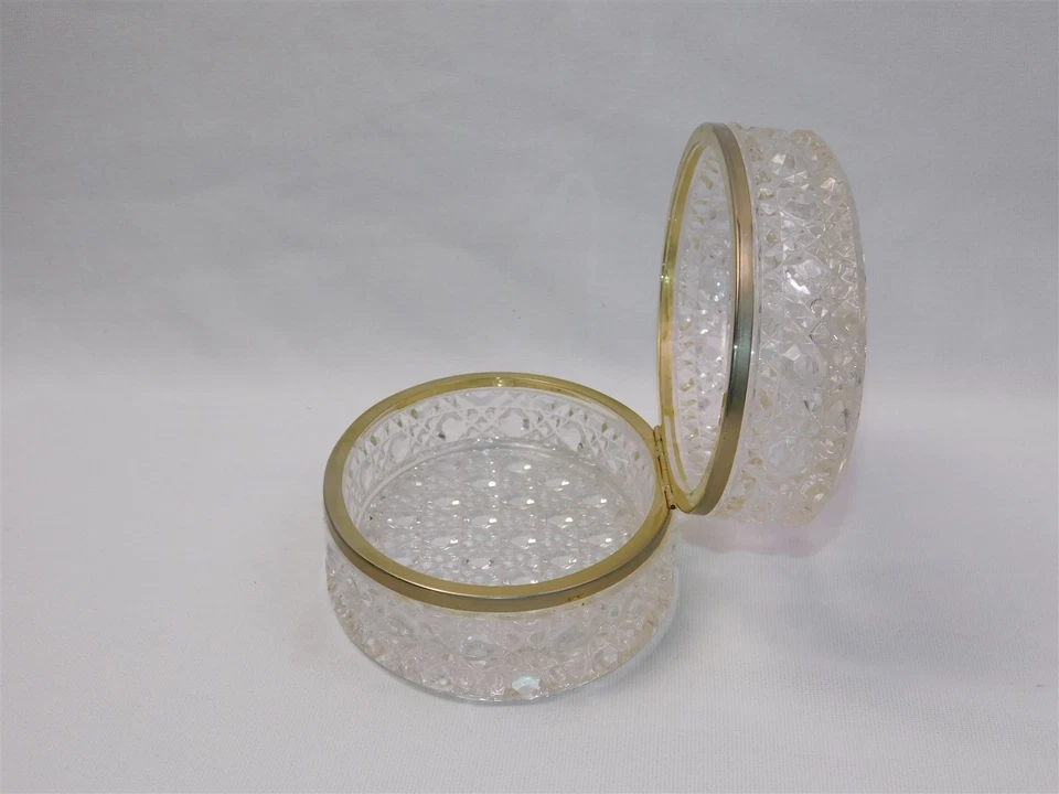 Joyero de colección BACCARAT cristal latón baratija Winterthur Museu Gardens Foto 4 de 4