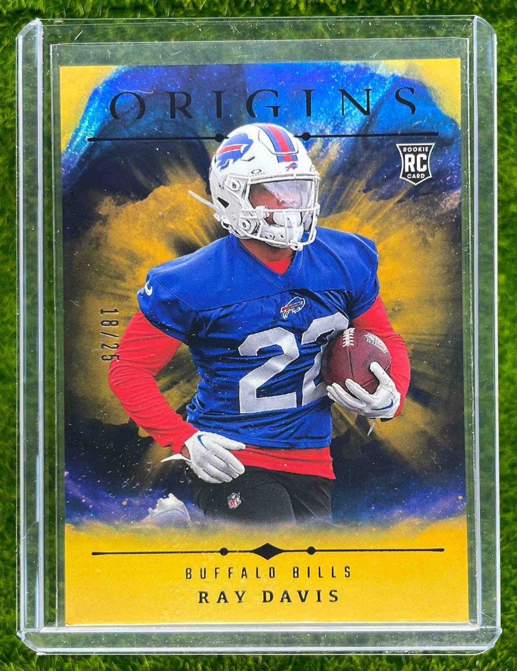 2024 Panini Origins #131 Ray Davis Holo Gold 18/25 Buffalo Bills RC