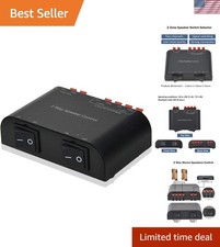 Efficient 2-Channel Audio Switchbox with 150W RMS - Ideal for Dual Speakers