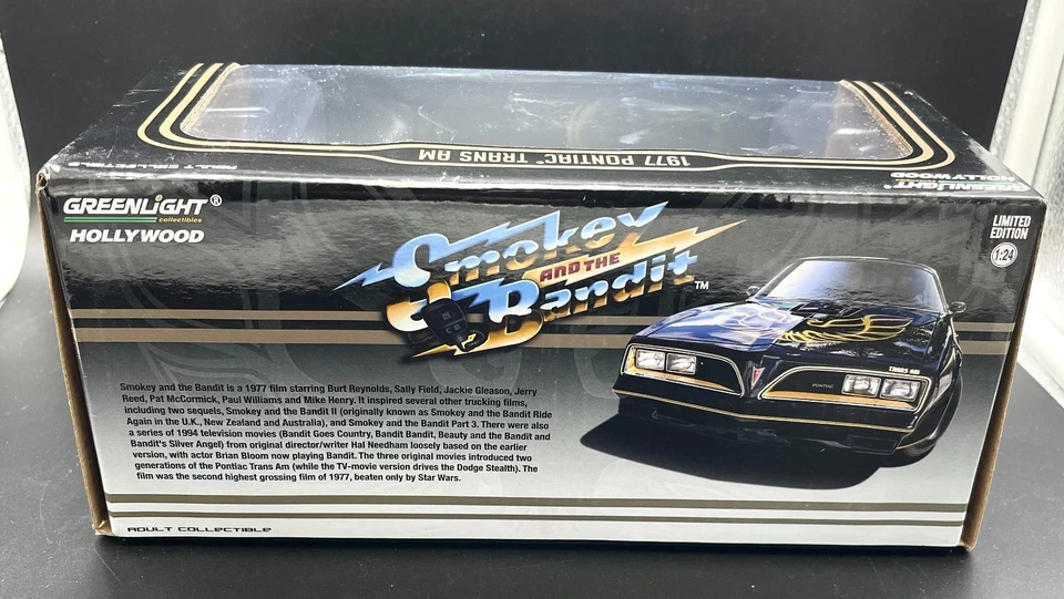 Greenlight Hollywood Smokey Bandit 1977 Pontiac Trans Am Green Machine 1/24 D4 - Image 2 of 4