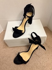 Alexandre Birman Black Suede Clarita Block Heel Sandals Size EU 37 US 8