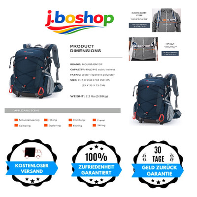 Wanderrucksack 25L 40L Herren Damen Trekkingrucksack Outdoor Rucks
