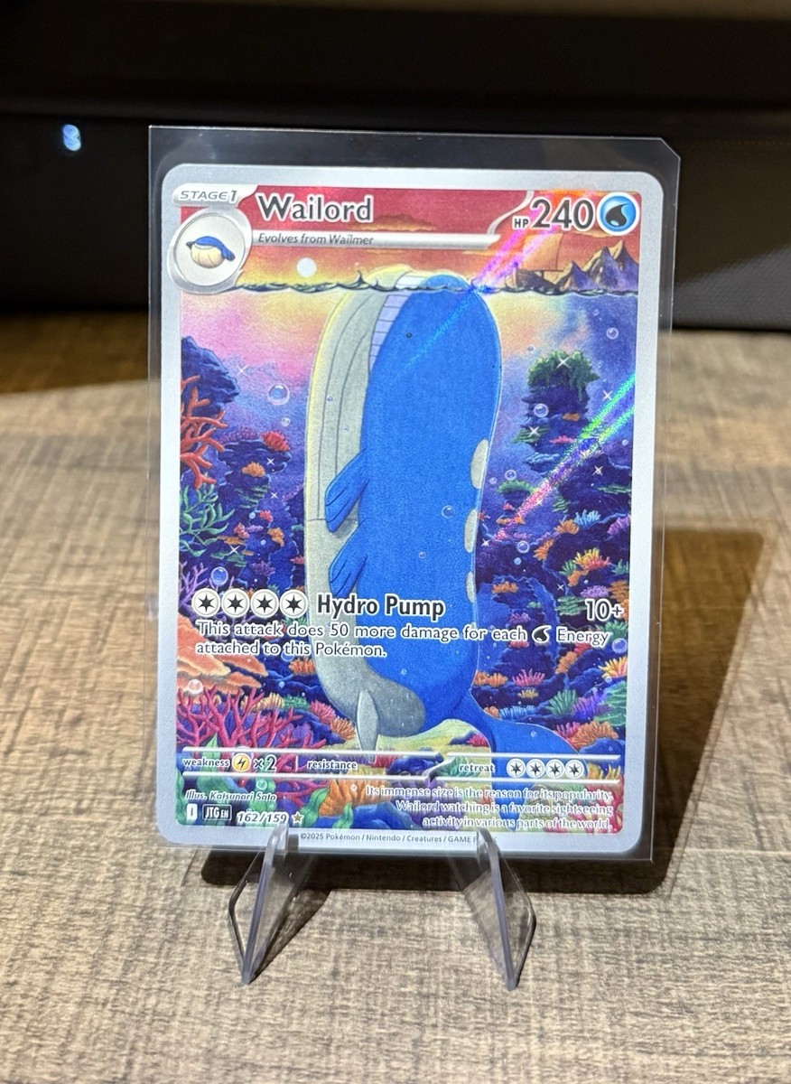 Wailord 162/159 Journey Together Illustration Rare Full Art