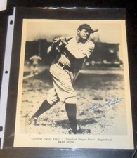 JB RFM 84185 Babe Ruth “Greatest Player Ever” 8x10 Photo