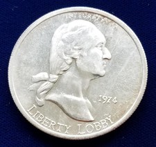 .999 Silver 1oz Round | Liberty Lobby | One Silver Eagle | Vintage, 1974