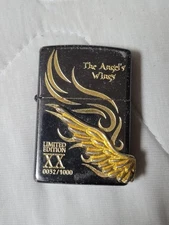 Zippo Angel Wing Limited Edition 1000 Pieces Serial Number 0032 Gold Insert