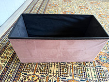 WOLTU Sitzhocker mit Stauraum Samt rosa getuftet rechteckig 70x30x30