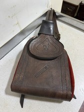 Tooled Leather  Suede western-style saddle bags Purse