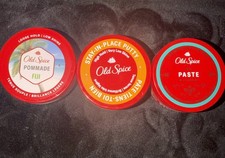  3 Old Spice Paste Putty Pomade 2.22oz Fiji Loose Hold Medium High New