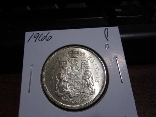 1966 - Canada - silver 50 cent coin - Canadian half dollar