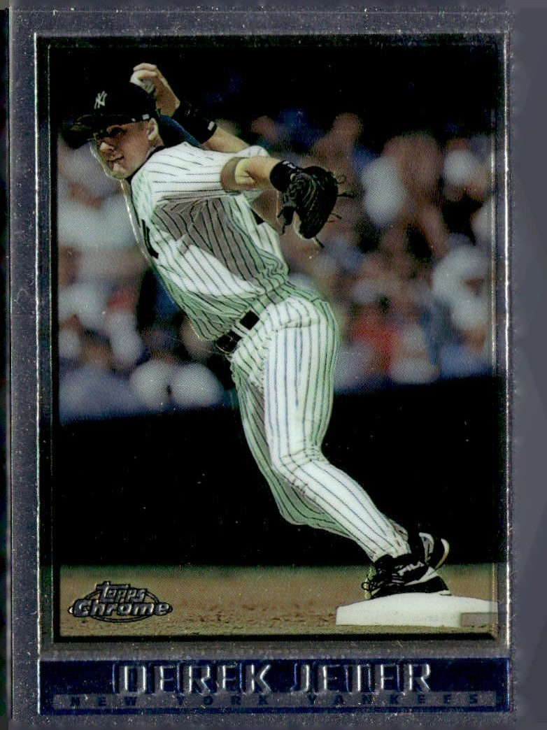 1998 Topps Chrome Baseball Derek Jeter Yankees HOF Card #160
