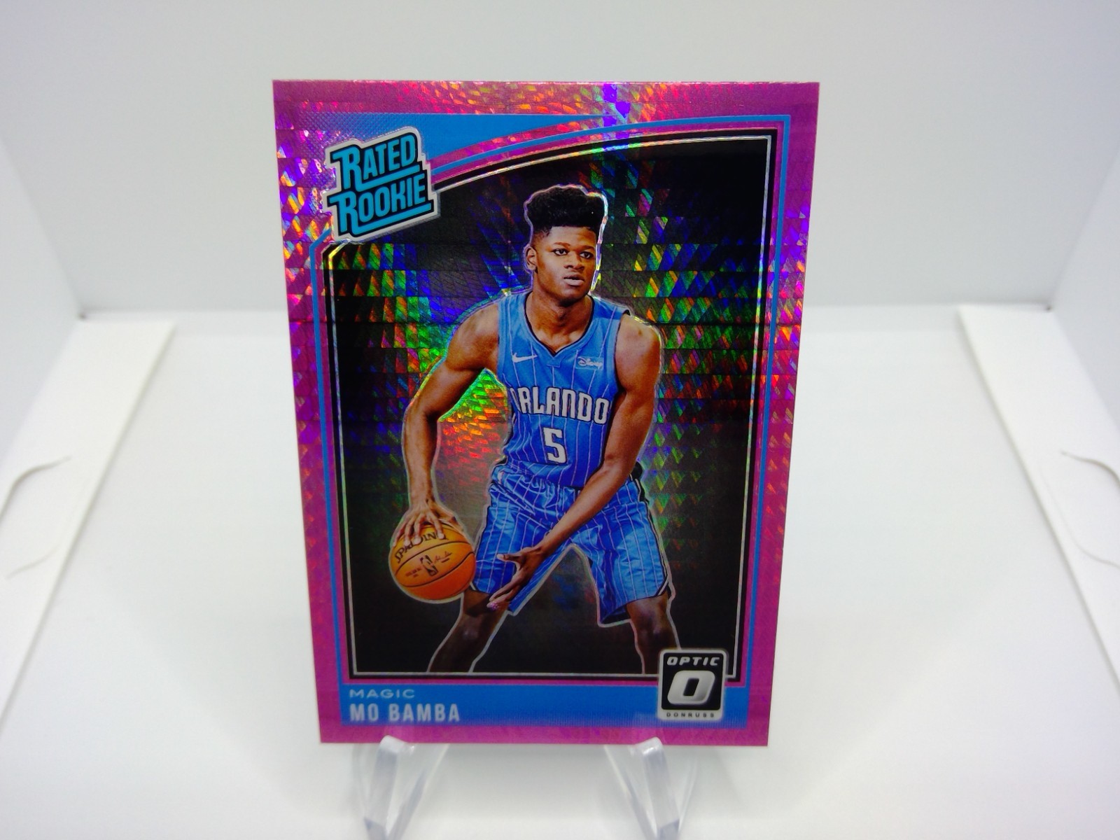 2018-19 Panini Donruss Optic Mo Bamba Rated Rookie Pink Hyper Prizm Magic #160