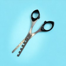 Ninja Chip Cut Salon Scissors Shears Black Handles Stainless Steel
