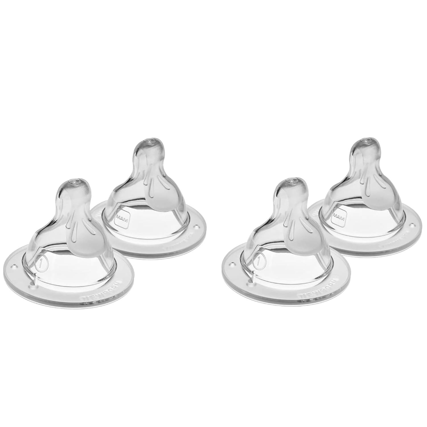 MAM Bottle Nipples Slow Flow Nipple Level 1, for Newborns an