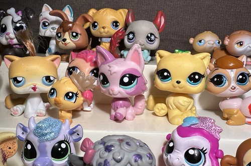 Grande lotto Littlest Pet Shop 71 figurine LPS gatto cane coniglietto uccellino pesce + accessori - Foto 9 di 22