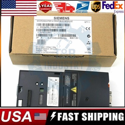 New Siemens 6SE6400-1PB00-0AA0 6SE64001PB000AA0 MICROMASTER 4 PROFIBUS module