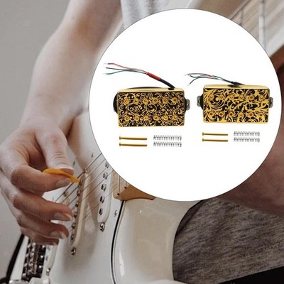E-Gitarre Doppelspule Tonabnehmer Hals Brücke Teil Kupfer Material Vintage Ton