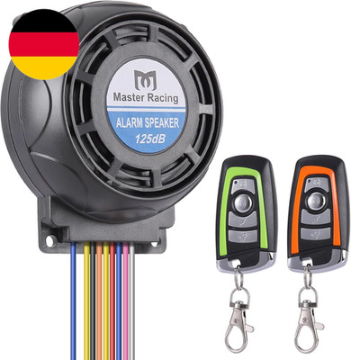 Motorrad Alarm 125Db, Motorrad Alarmanlage Mit Start Und Stoppfunktion, 2 Fernbe