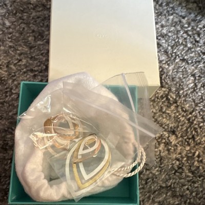 QVC Teardrop Dangle Earrings Silver and Gold Tone Geometric Lobe Jewelry