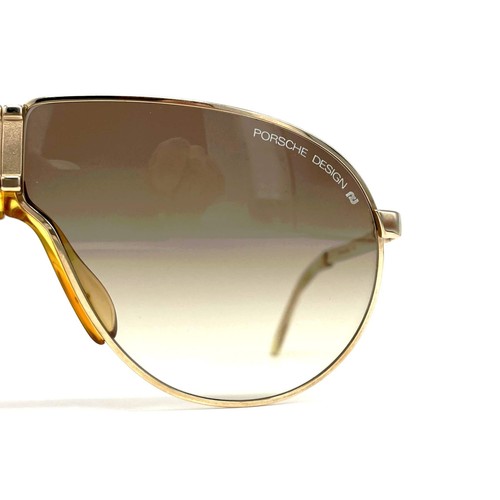 Vintage PORSCHE DESIGN by CARRERA 5622 "SCARFACE" sunglasses - 80's/Germany/Gold - Picture 4 of 8