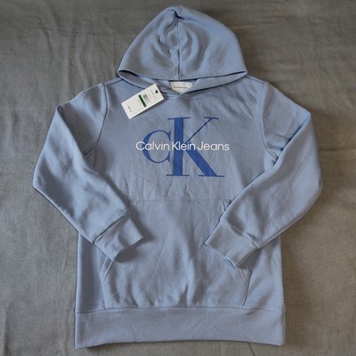 Calvin Klein Jeans Big Boys Hoodie In Light Blue, L (14-16)