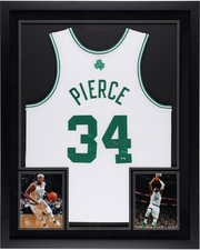 Paul Pierce Celtics Framed Signed Mitchell & Ness 2007-08 White Authentic Jersey