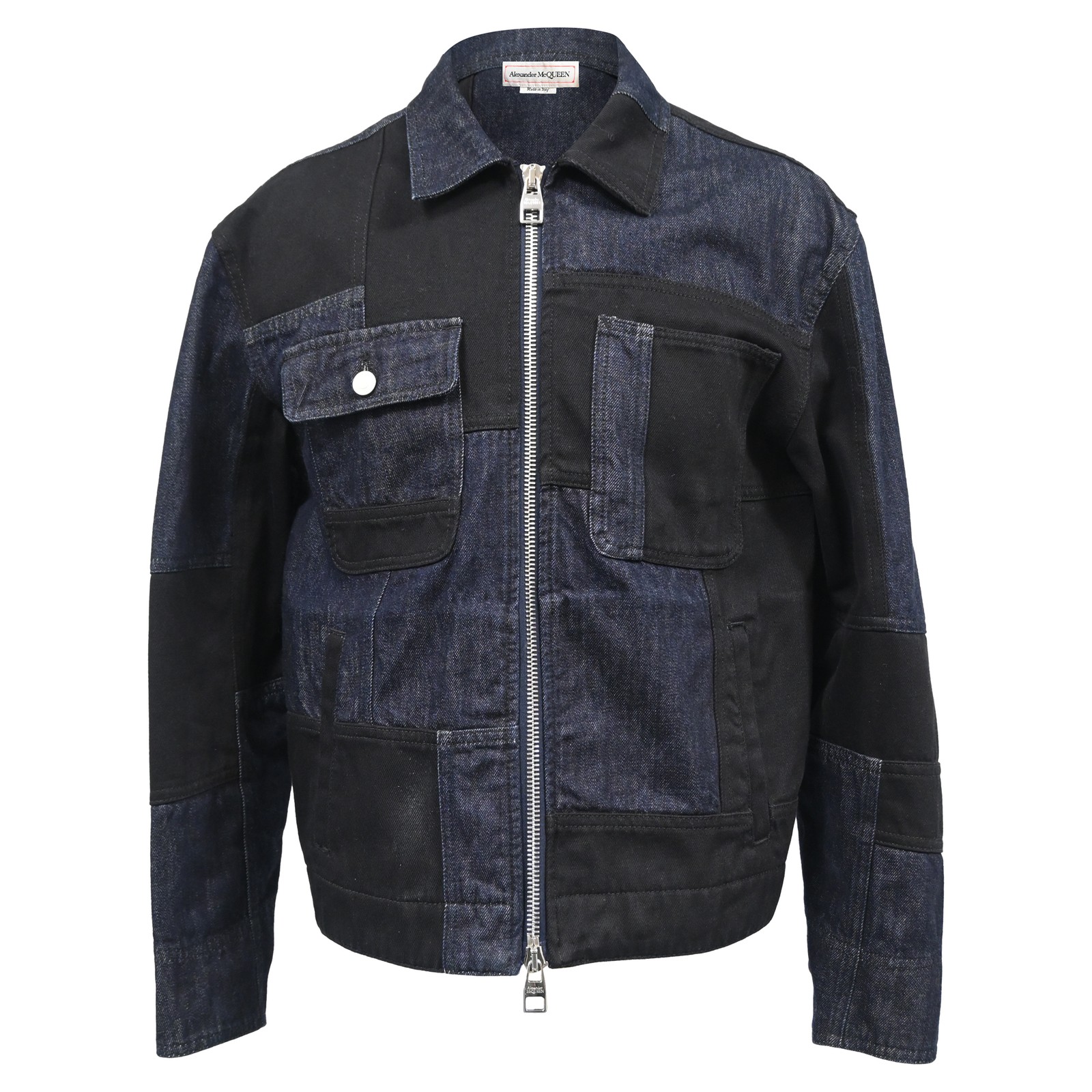 Alexander Mcqueen Patchwork Jacket In Denim Men M… - image 1