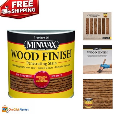 8 Oz Minwax Penetrating Red Oak Stain - Perfect for DIY Interior Wood Finishing