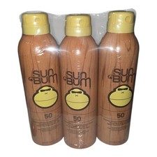 3 Sun Bum Sunscreen Spray SPF 50 6oz Lot Of 3 Gluten Free And Vegan