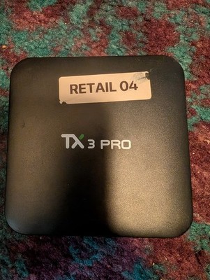 TX3 Pro Quad Core Android Smart TV Box with WiFi and AC Adapter