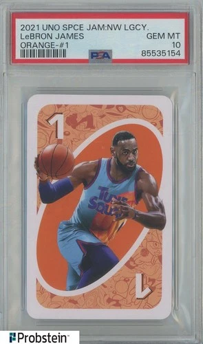 2021 UNO Space Jam New Legacy Orange #1 LeBron James PSA 10 GEM MINT