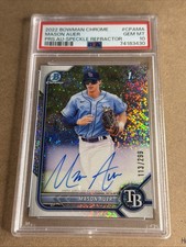 2022 Bowman Chrome Prospect Autographs Sparkle Mason Auer PSA10