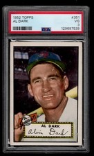 1952 TOPPS BASEBALL #351 AL DARK HIGH NUMBER PSA 3