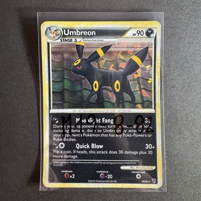 Pokemon Umbreon 10/90 Cracked Ice Holo HGSS Undaunted Rare Pokemon Umbreon 10/90 Cracked Ice Holo HGSS Undaunted Rare