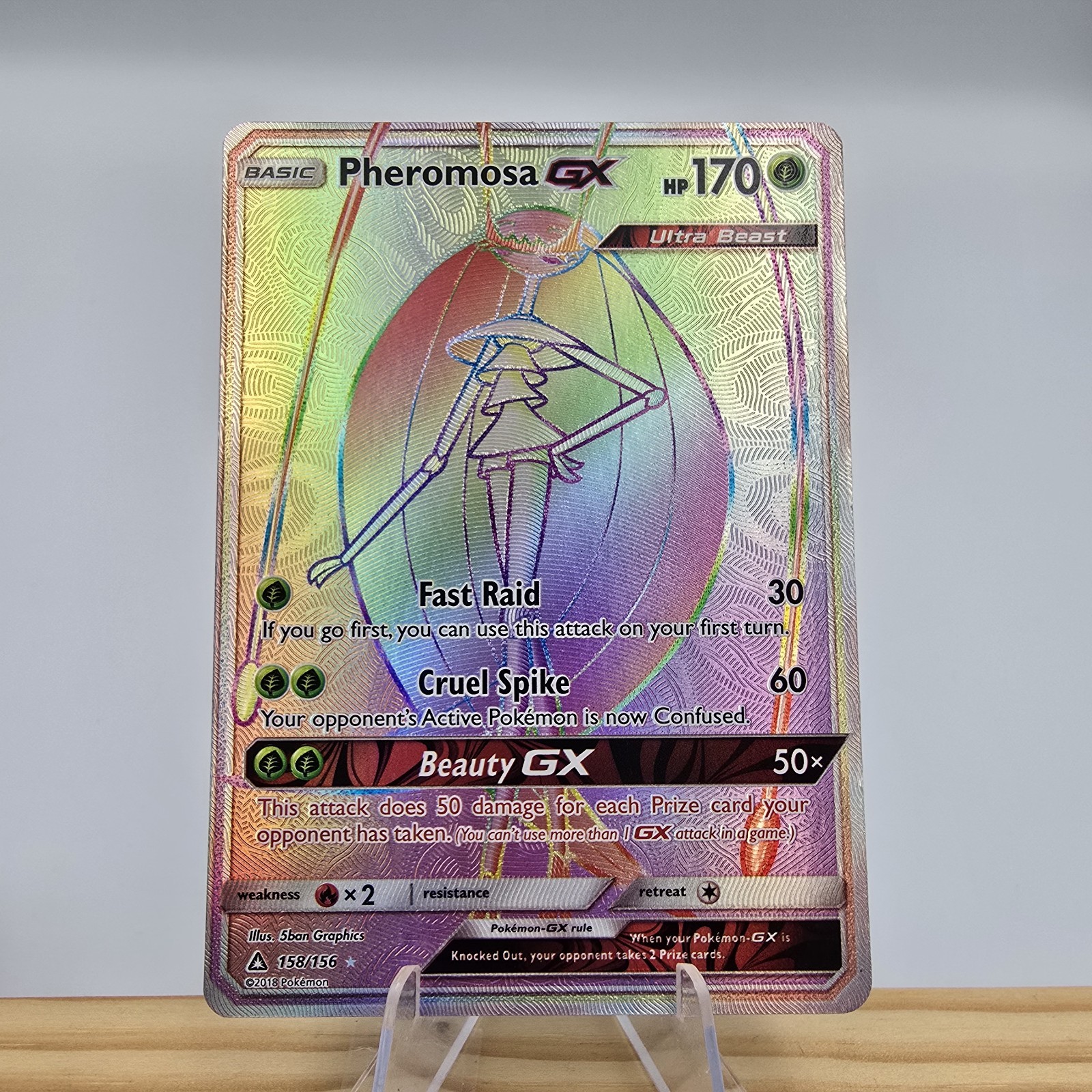 Pheromosa GX (Secret Rare) 158/156 Sm-Ultra Prism Holo NM
